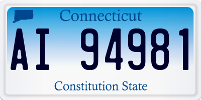 CT license plate AI94981