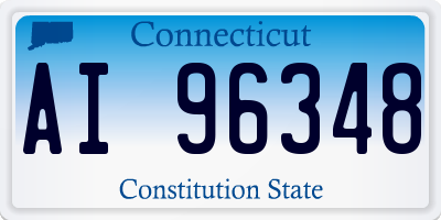 CT license plate AI96348