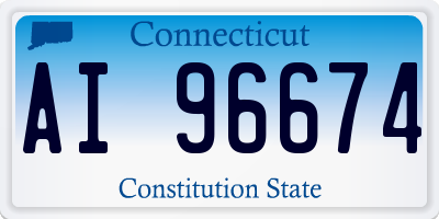 CT license plate AI96674