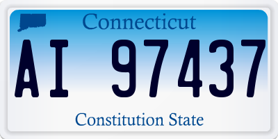 CT license plate AI97437