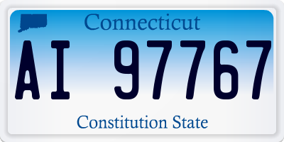 CT license plate AI97767
