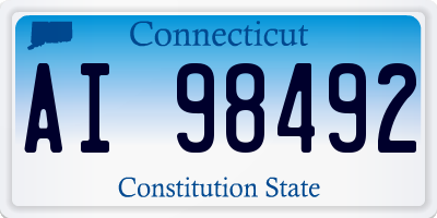 CT license plate AI98492