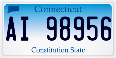 CT license plate AI98956