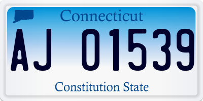CT license plate AJ01539