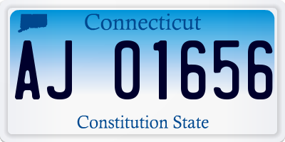 CT license plate AJ01656