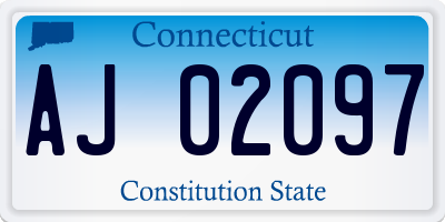 CT license plate AJ02097
