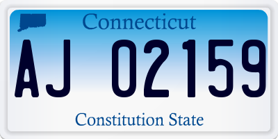 CT license plate AJ02159