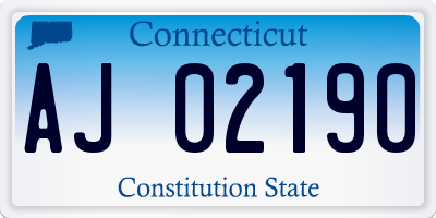 CT license plate AJ02190