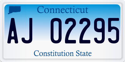 CT license plate AJ02295