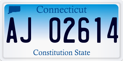 CT license plate AJ02614