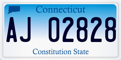 CT license plate AJ02828