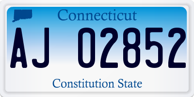 CT license plate AJ02852