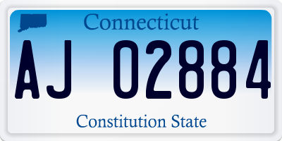 CT license plate AJ02884
