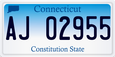 CT license plate AJ02955