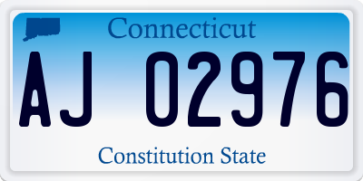 CT license plate AJ02976