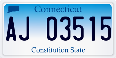 CT license plate AJ03515