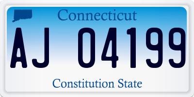 CT license plate AJ04199