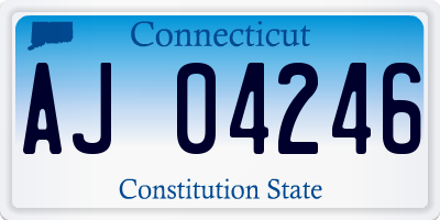 CT license plate AJ04246
