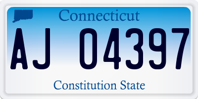 CT license plate AJ04397