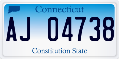 CT license plate AJ04738