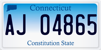 CT license plate AJ04865