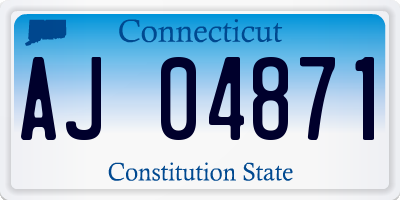 CT license plate AJ04871
