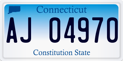 CT license plate AJ04970