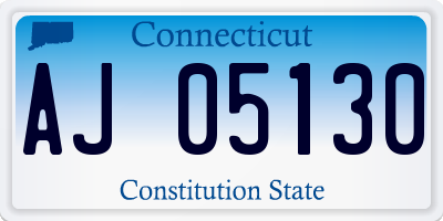 CT license plate AJ05130