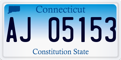 CT license plate AJ05153