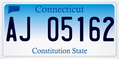 CT license plate AJ05162
