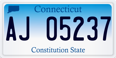CT license plate AJ05237