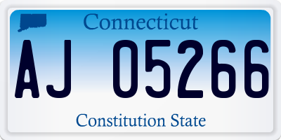 CT license plate AJ05266