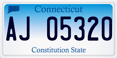 CT license plate AJ05320