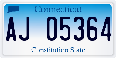 CT license plate AJ05364