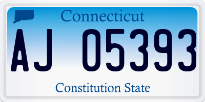 CT license plate AJ05393