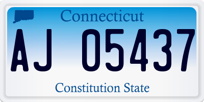 CT license plate AJ05437