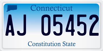 CT license plate AJ05452