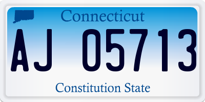 CT license plate AJ05713