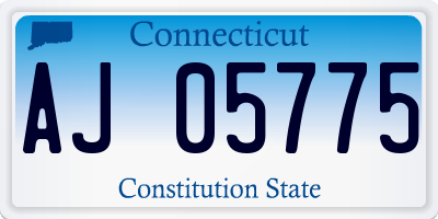 CT license plate AJ05775