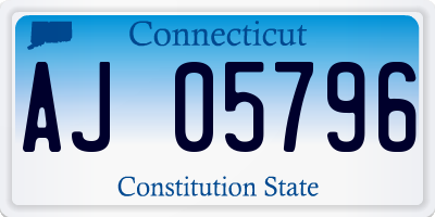 CT license plate AJ05796