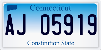 CT license plate AJ05919