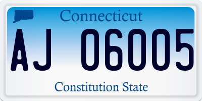 CT license plate AJ06005