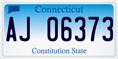 CT license plate AJ06373