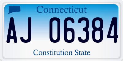 CT license plate AJ06384