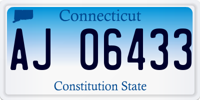CT license plate AJ06433