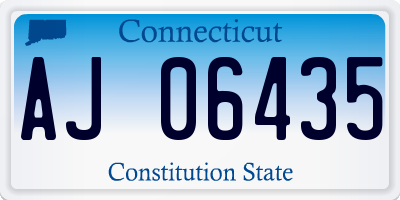 CT license plate AJ06435