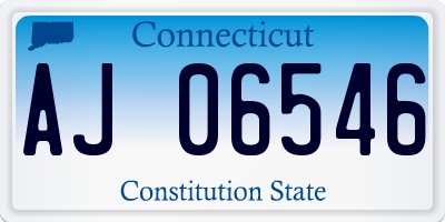 CT license plate AJ06546