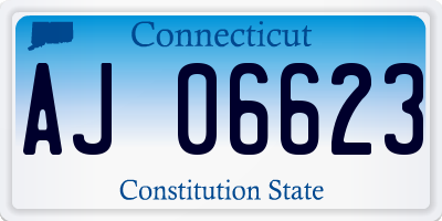 CT license plate AJ06623