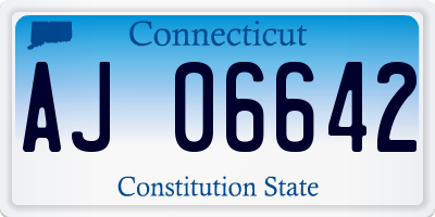 CT license plate AJ06642