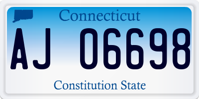 CT license plate AJ06698